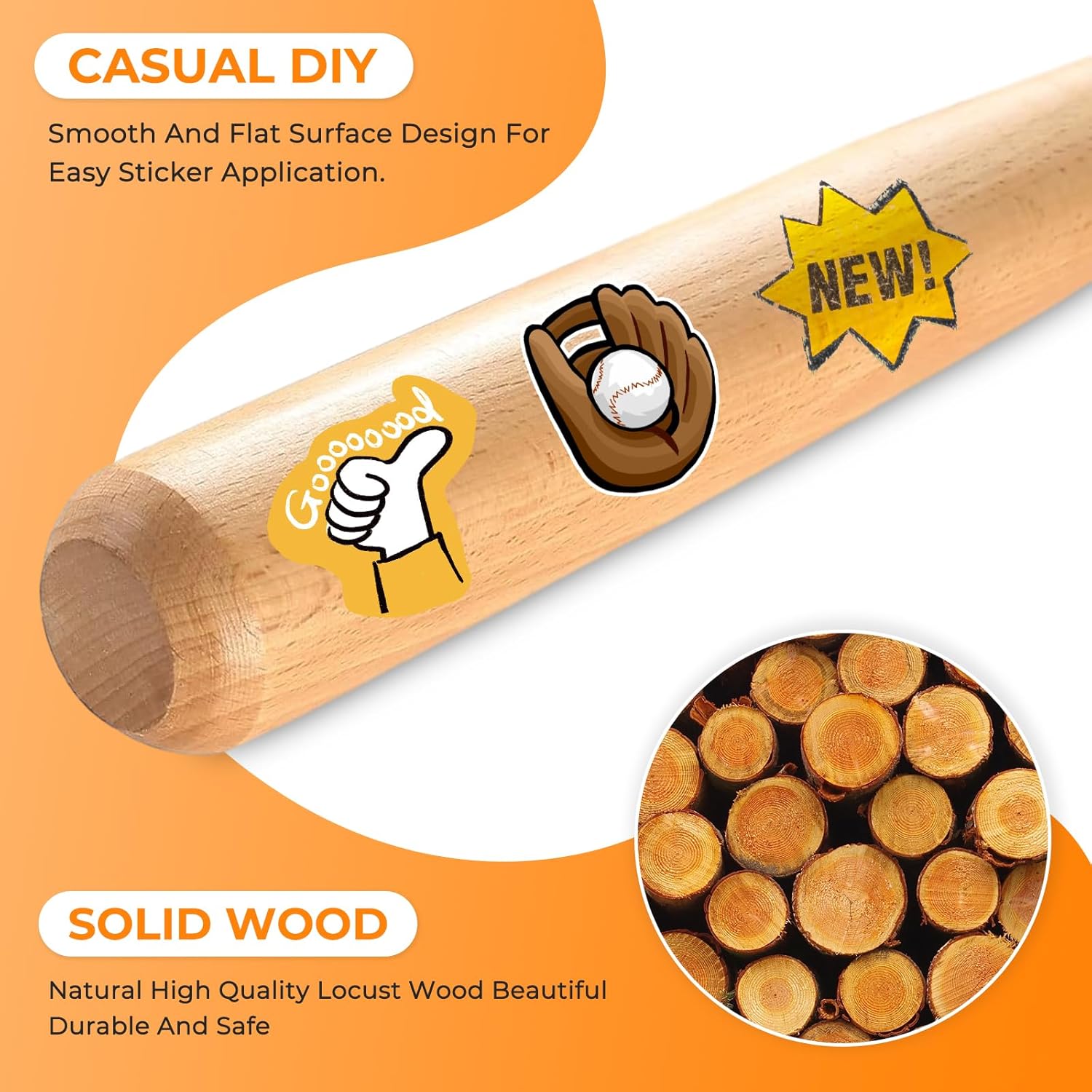 Galileo Wooden Baseball Bat