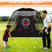 Gagalileo 10x7ft Home Golf Hitting Net | Full Practice Bundle with Mat & Tees