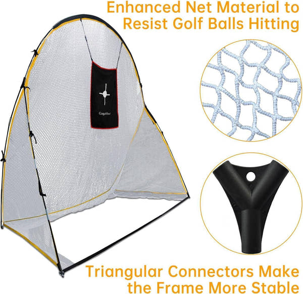 Golf Hitting Practice Nets for Backyard Frame and Net 4x7x10Ft - Galileo Sports