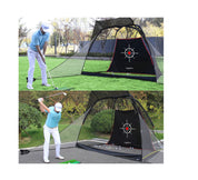 Gagalileo 10x7x6 Golf golpeando jaula de red para patio trasero sin fondo/negro