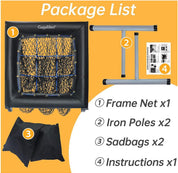 Pitching Net,9 Pocket Target Pitching Net for Baseball, Baseball Pitching Target,Adjustable Heights and Angles,Pitching Net Aid for Throw Training, Heavy Duty Steel Frame-Portable Pitching Net