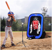 Gagalileo Baseball Softball Practice Pitching Net,Pitching Training Net for Baseball Softball with Strike Zone Catcher Target and Carry Bag, 4.5 ' (H) x 3 ' (W) x 4 ' (D),Pop Up Style -CAD