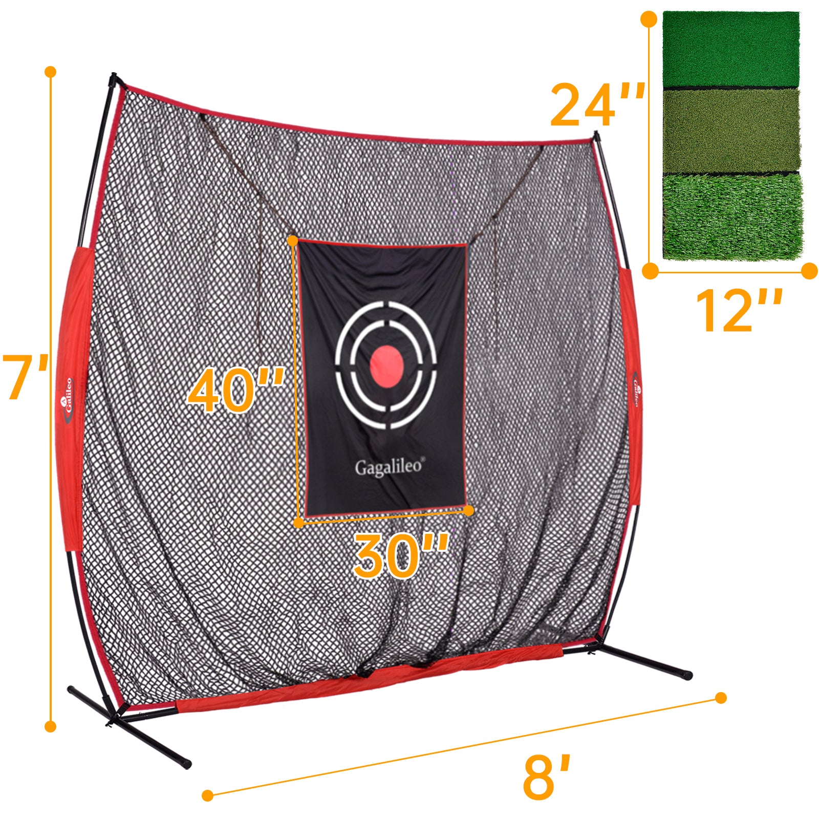 8x7 Golf Hitting Net for Backyard Training Equipment