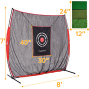 8x7 Golf Hitting Net for Backyard Training Equipment