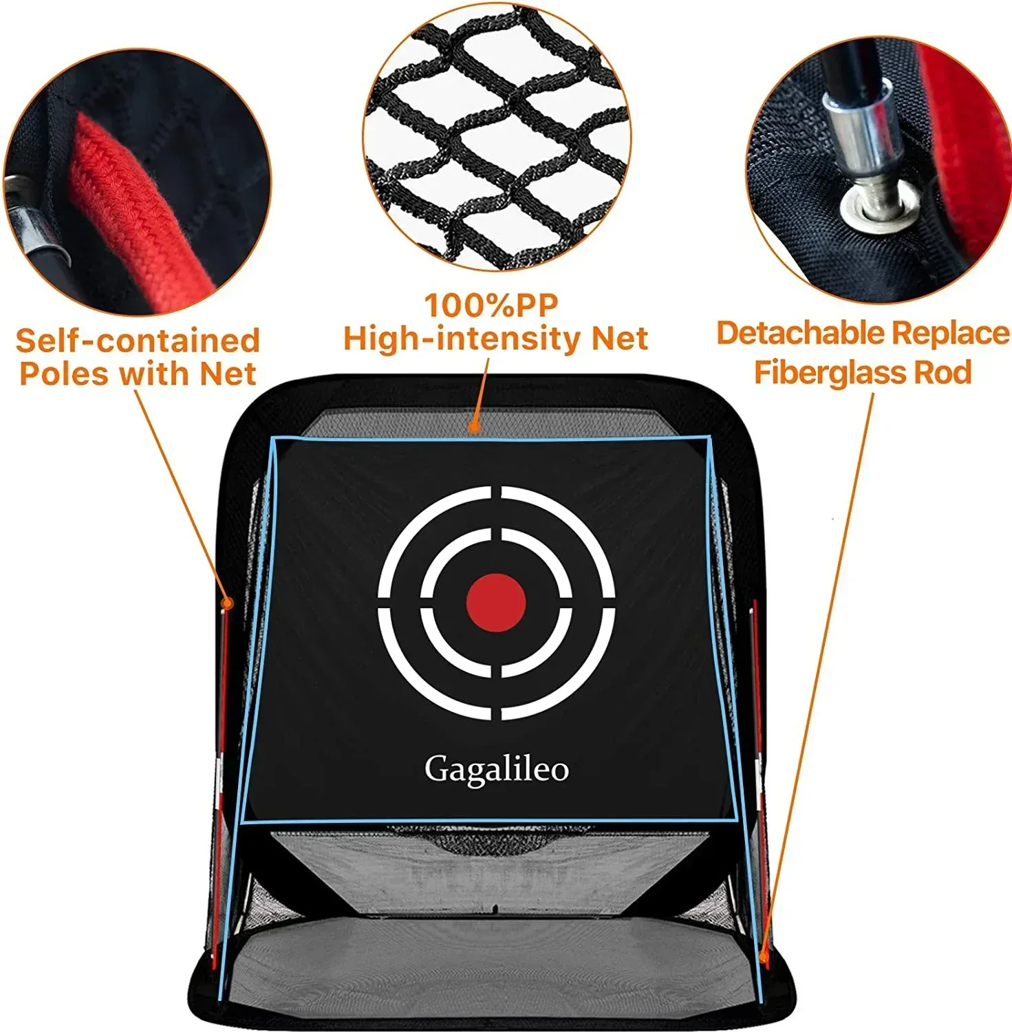 8X7X7 Pop Up Golf Hitting Net/Backyard