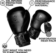 Galileo Essential Gel Boxing Gloves for Men & Women, Kickboxing MMA, Muay Thai Gloves and Heavy Bag Training Punching & Sparring