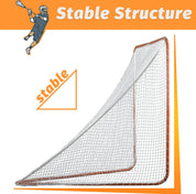 Galileo Regulation 6' x 6' Lacrosse Net with Steel Frame Portable Lacrosse Goal Collegiate Lacrosse Goals
