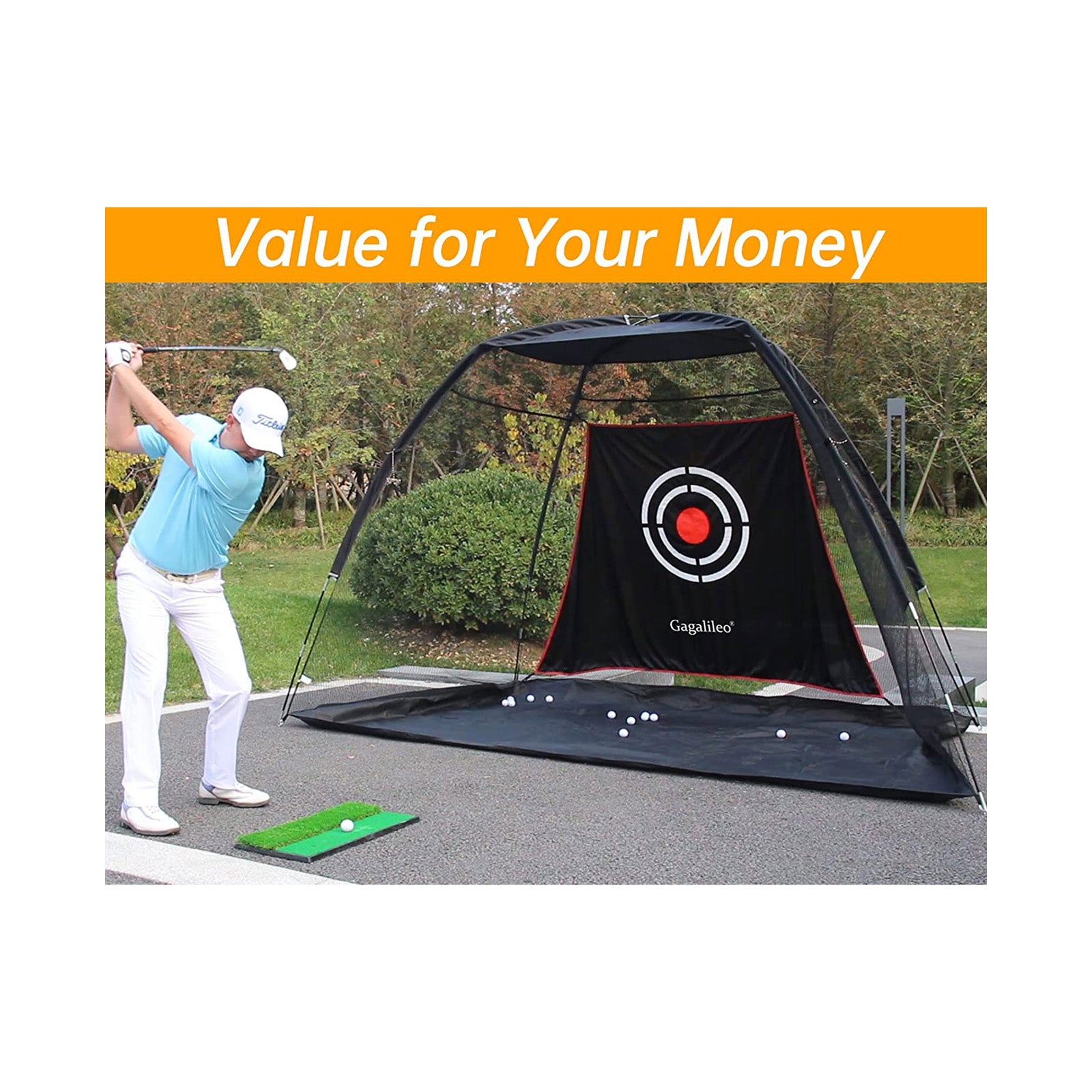 Gagalieo Backyard Driving Golf Nets 12'X7'X6.6'