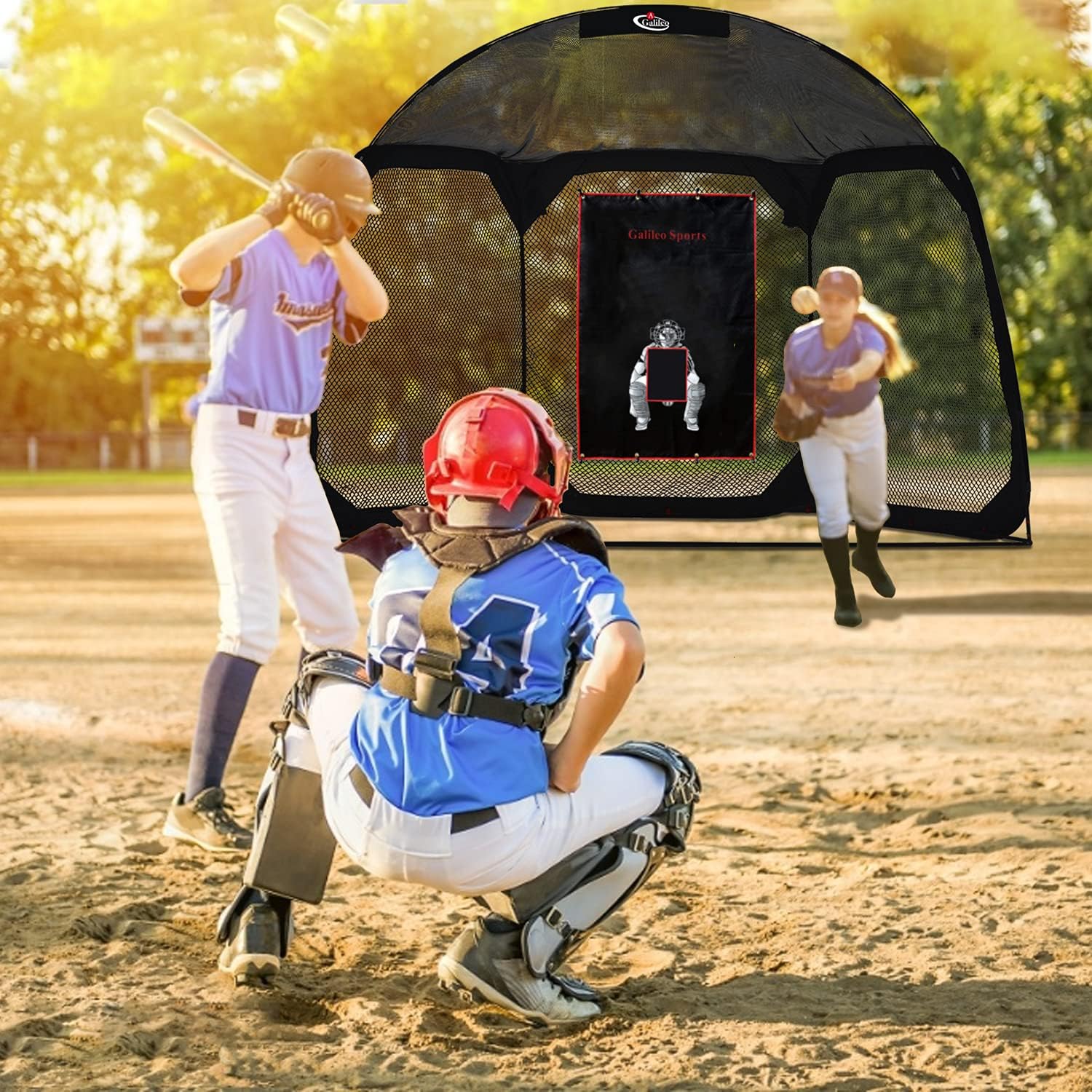 11.5X6X9.6 Baseball & Softball Pitching Net Hitting /Net Protective Screen