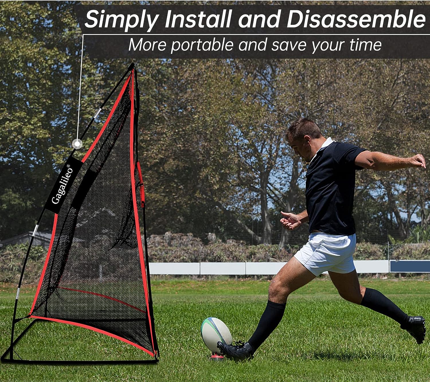 Galileo Football Kicking Cage/3x6Football Throwing Net