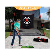Galileo Sports Redes de práctica de golf Red de golf para patio trasero 12'X10'X4' Rango de conducción de red de golf con objetivo y bolsa de transporte | Red de golf resistente 2021
