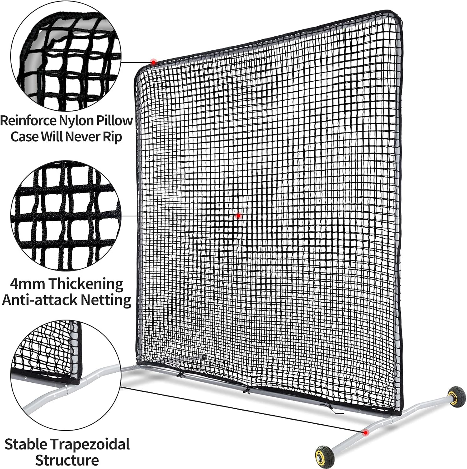 Gagalileo Baseball replacement Pitching Screen Protective Net 7x7Ft
