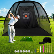 Gagalileo Backyard /Indoor Golf Net 8X6X5ft with Balls/Turf Mat/Tees/Hat