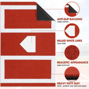 Leyndo Baseball Batting Mat Softball Pitching Mat 5mm Turf Inlaid Home Plate Anti Slip Backing Mat for Baseball Batting Cage Sports Training Backyard Indoor Outdoor