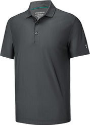 Mens Golf Shirt Moisture Wicking Dry Fit Print Performance Short Sleeve Polo Shirts for Men