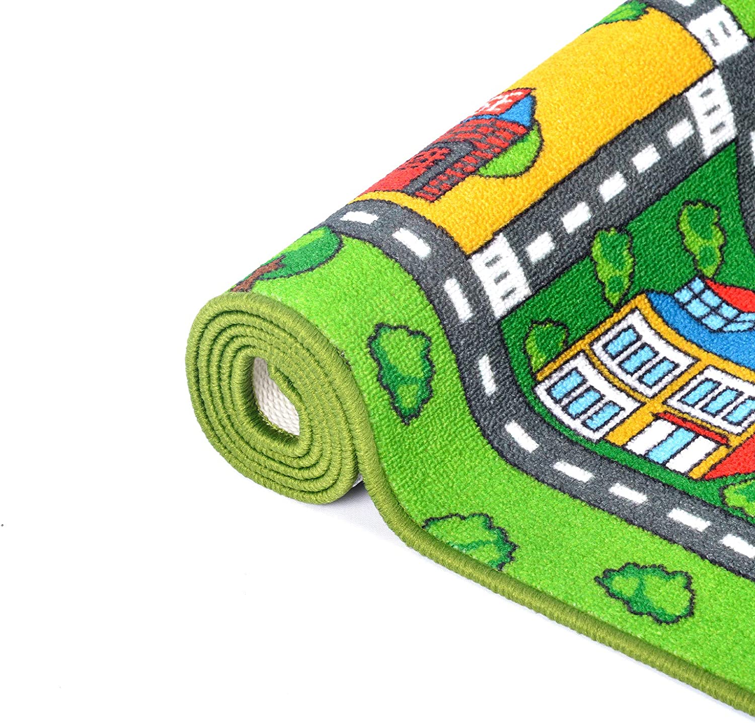 Alfombrilla de juego para niños para juguetes de coches, alfombrilla de juego antideslizante para niños para escalar jugando en el dormitorio/sala de juegos, divertida, suave y educativa.