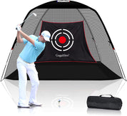 Golf Net Golf Practice Net for Backyard Driving Range Golf Hitting Nets |12' X 7'X 6.6' | Pro Black | Galileo Sports-JP