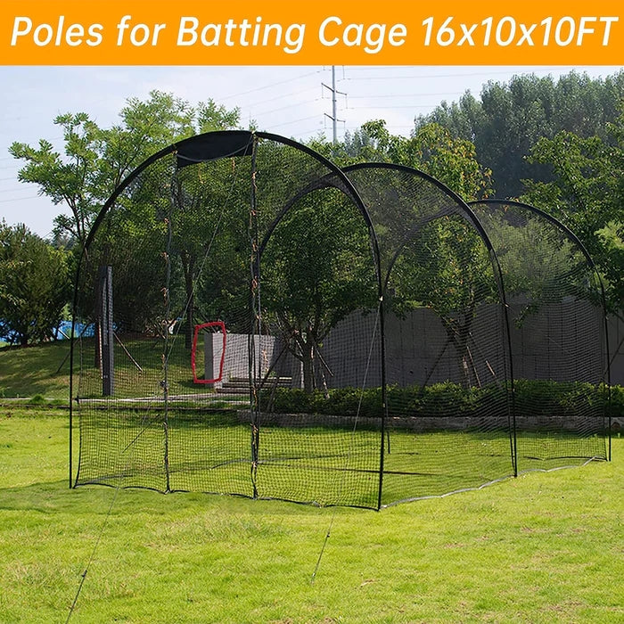 Baseball Batting Cage Poles Replacement,Batting Cage Replacement Rods for 16x10x10FT Baseball Batting Cage, Fiberglass Poles 2pcs,GB-0003P