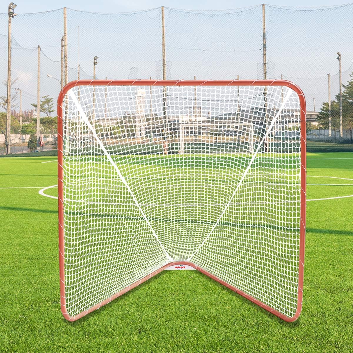 Galileo Regulation 6' x 6' Lacrosse Net with Steel Frame Portable Lacrosse Goal Collegiate Lacrosse Goals