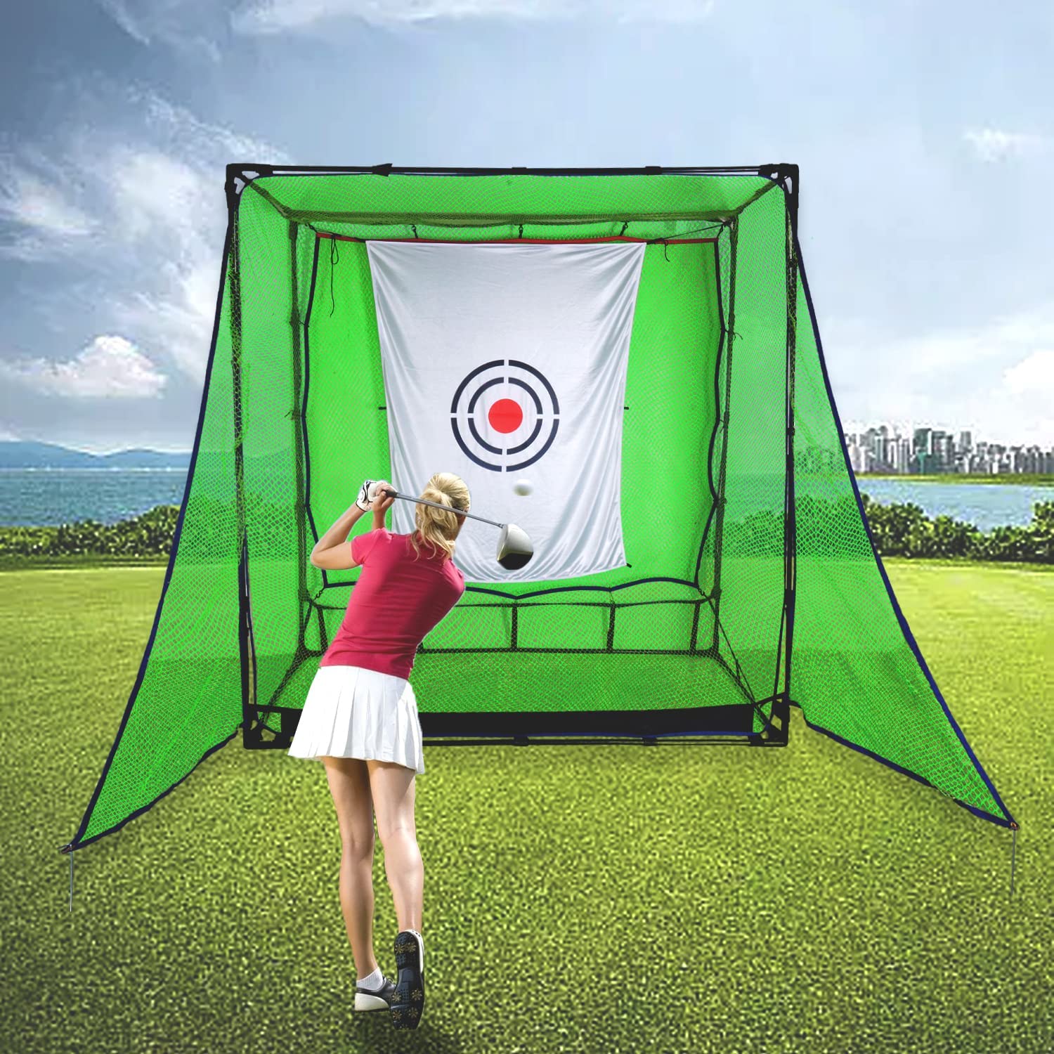 Golf net practice cage, Golf practice nets, Golf batting cage, Practice net, with target