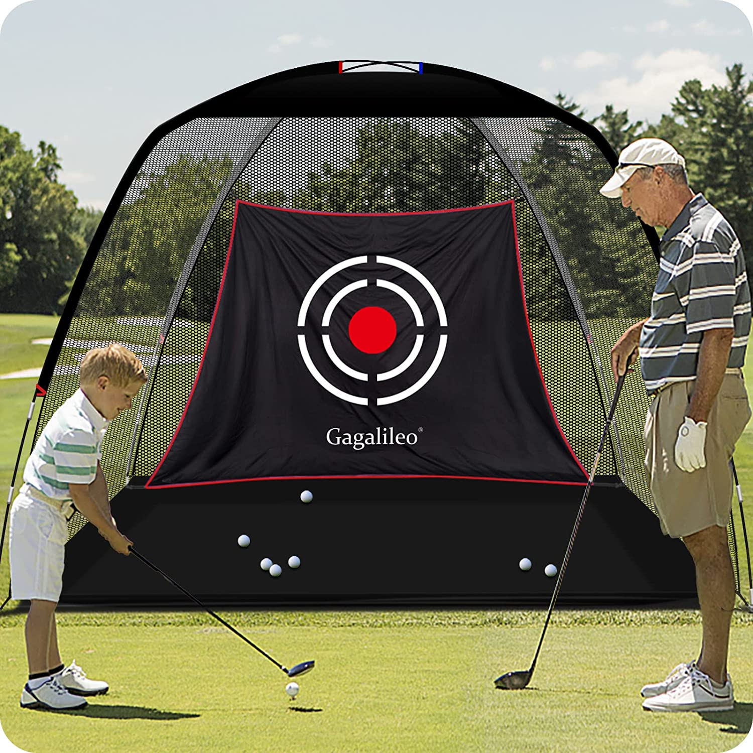Golf Net,Golf Net Backyard Driving,Golf Driving Range,Golf Swing Net,Heavy Duty Golf Practice Net,Golf Practice Hitting Net,Quick Setup Golf Net with Target Cloth and Carry Bag-CAD
