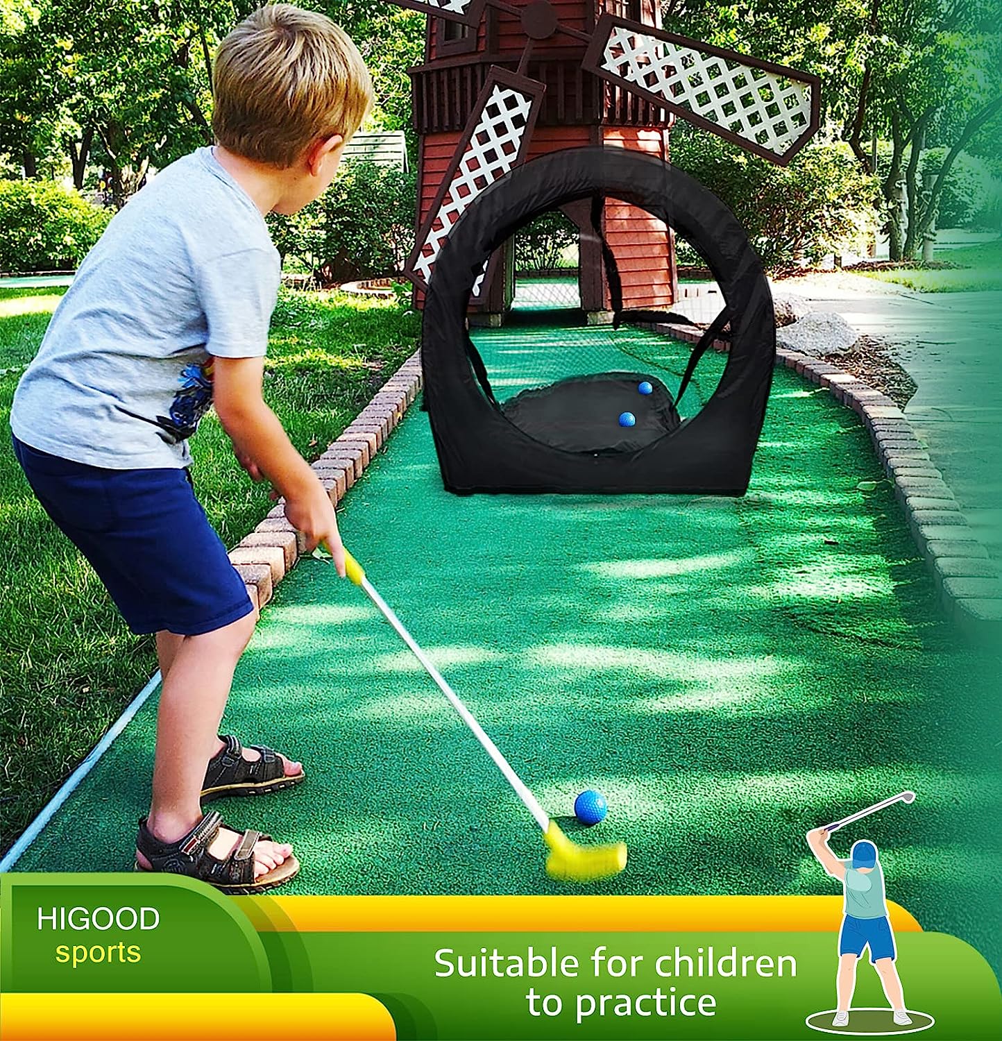 Galileo Sports ゴルフ チッピング ネット 練習用ネット ゴルフ チッピング ゲーム 屋内外で使用 | 26インチ×26インチ