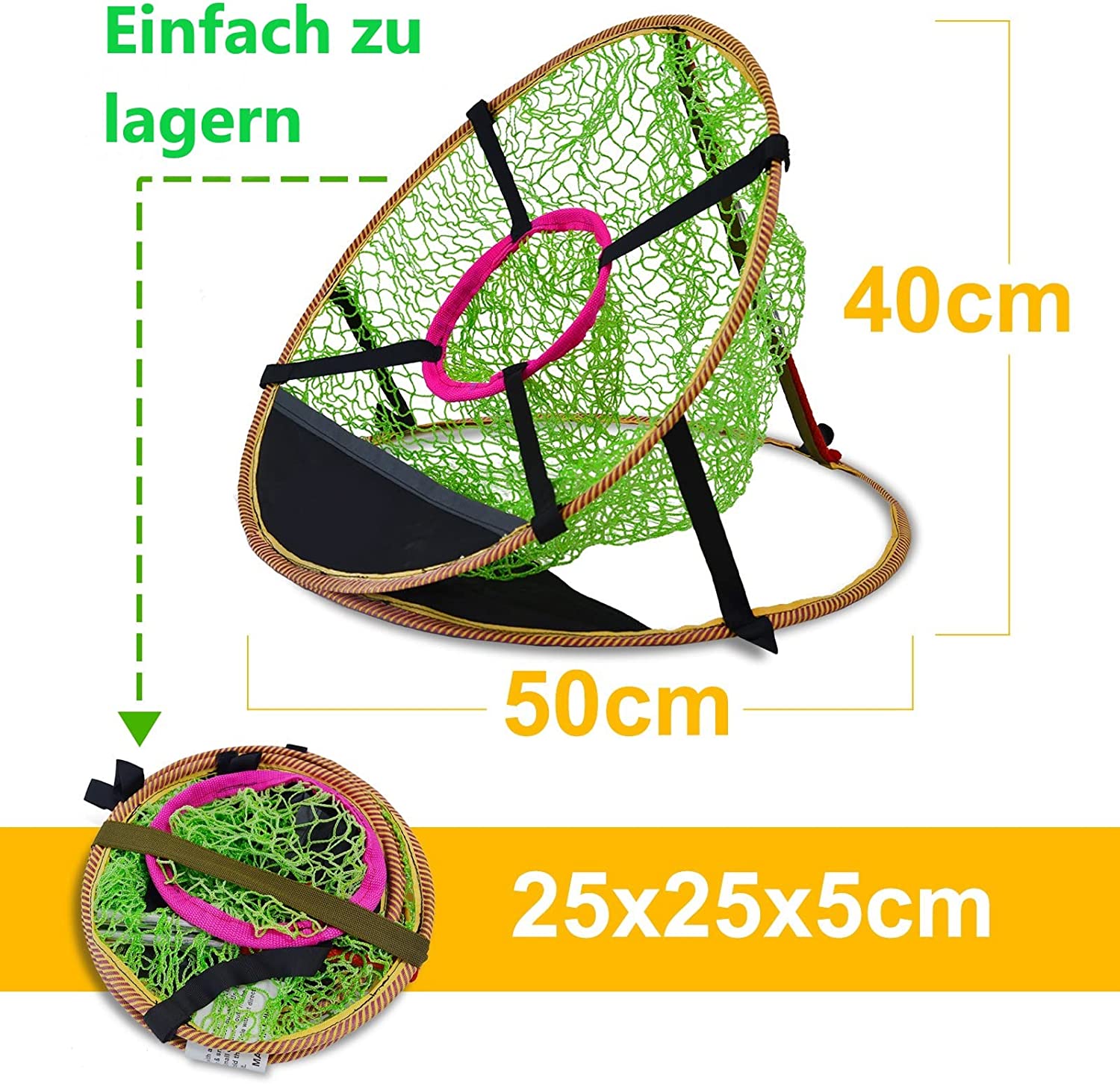 Filet golf pour chipping Net, Pop Up Golf Chipping Net, Chipping Golf Chipping, Practice Net, 52 x 52 x 40 cm