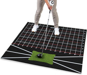 5 x 5 Golf Hitting Mat - Fix Slices & Hooks - Stance Mat for Indoor & Outdoor Practice
