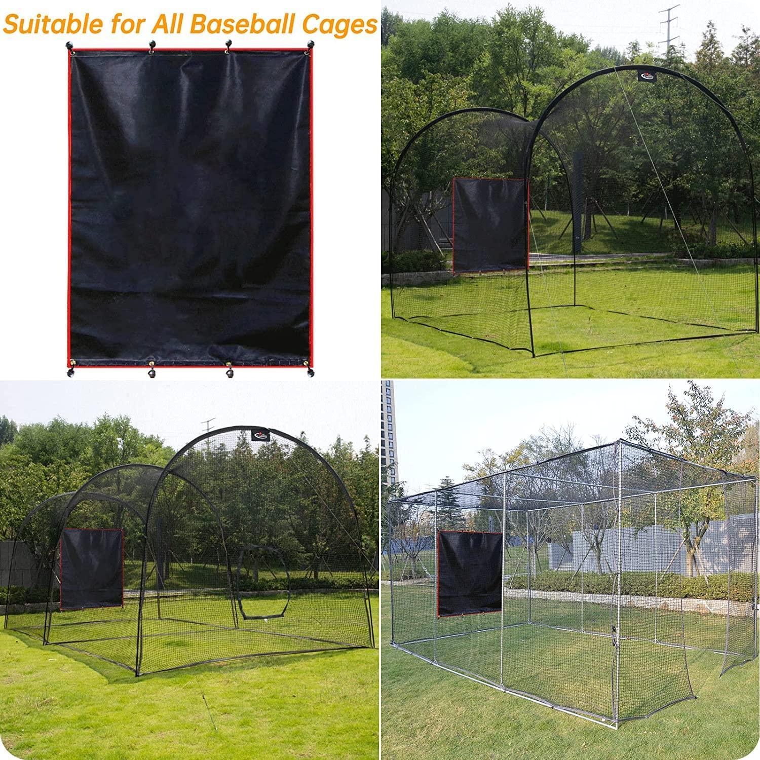 Gagalileo Backstop,Pitching Backstop,Fastpitch Baseball Backstop,Backstop with Strike Zone,Pitching Backdrop,Rubber Vinyl Backstop,Vinyl Batting Cage Backdrop-CAD - Galileo Sports