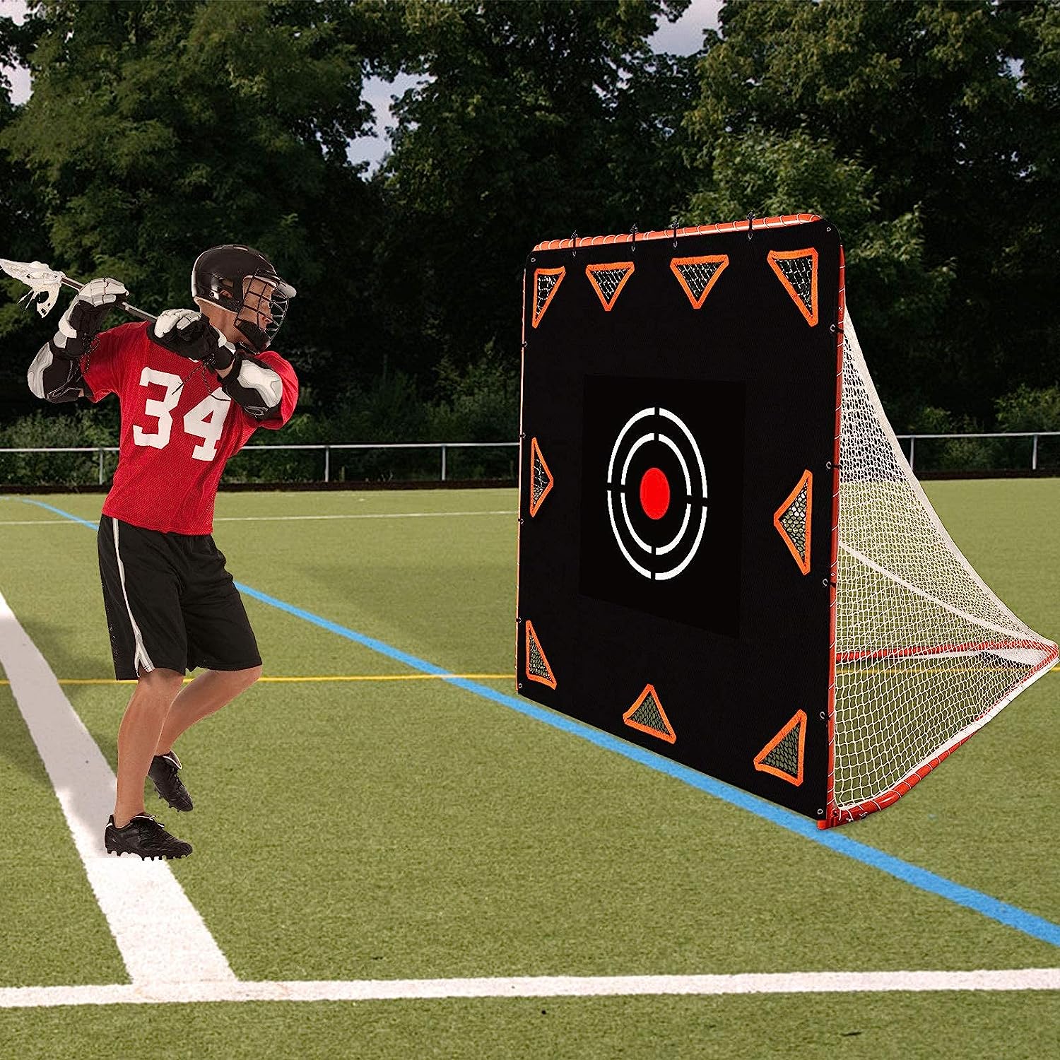 6X6 Portable Lacrosse Goal,Lacrosse Net with Steel Frame