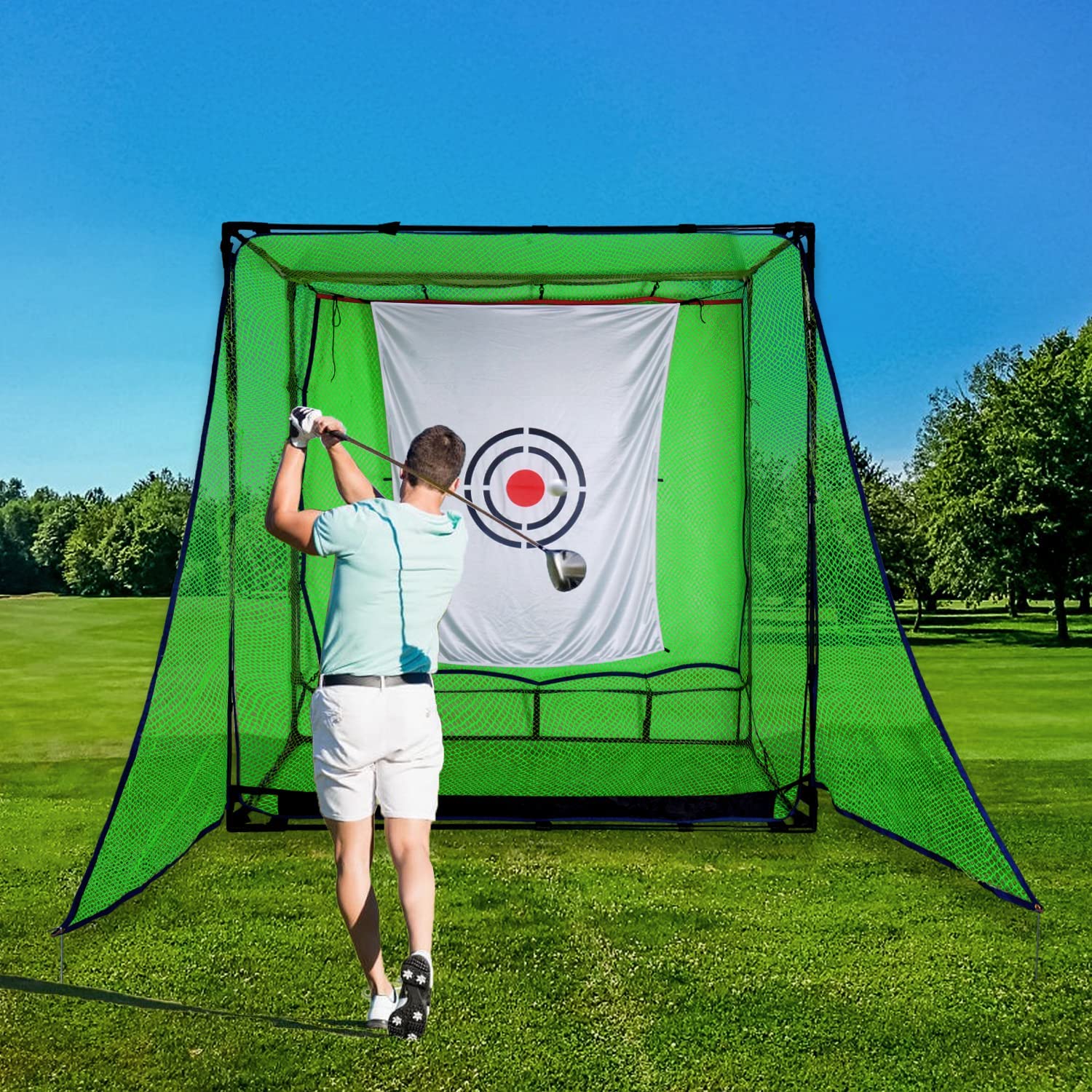 Golf net practice cage, Golf practice nets, Golf batting cage, Practice net, with target