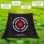 Gagalileo Backyard Driving Golf Practice Net 10X7X6ft with Balls/Turf Mat/Tees/Hat/Target/Bag