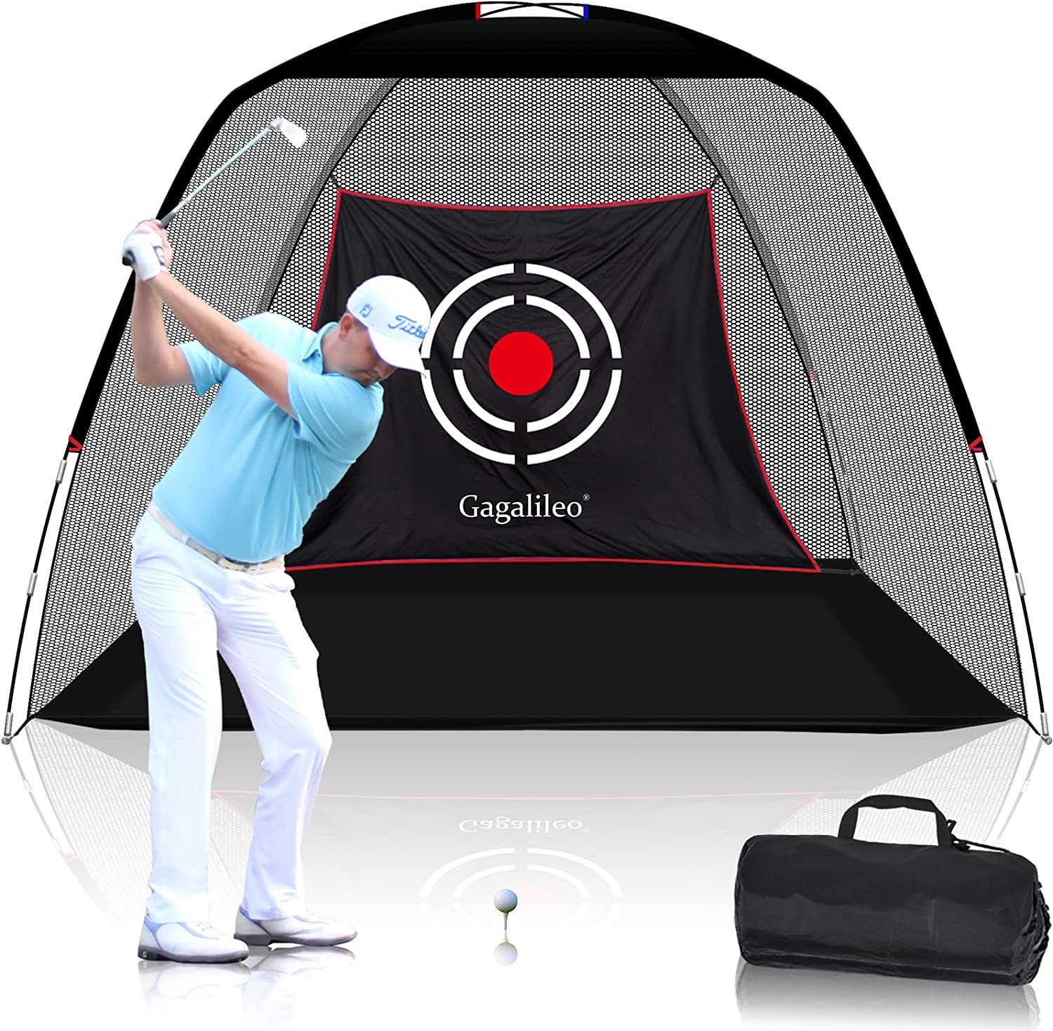 Golf Net,Golf Net Backyard Driving,Golf Driving Range,Golf Swing Net,Heavy Duty Golf Practice Net,Golf Practice Hitting Net,Quick Setup Golf Net with Target Cloth and Carry Bag-CAD