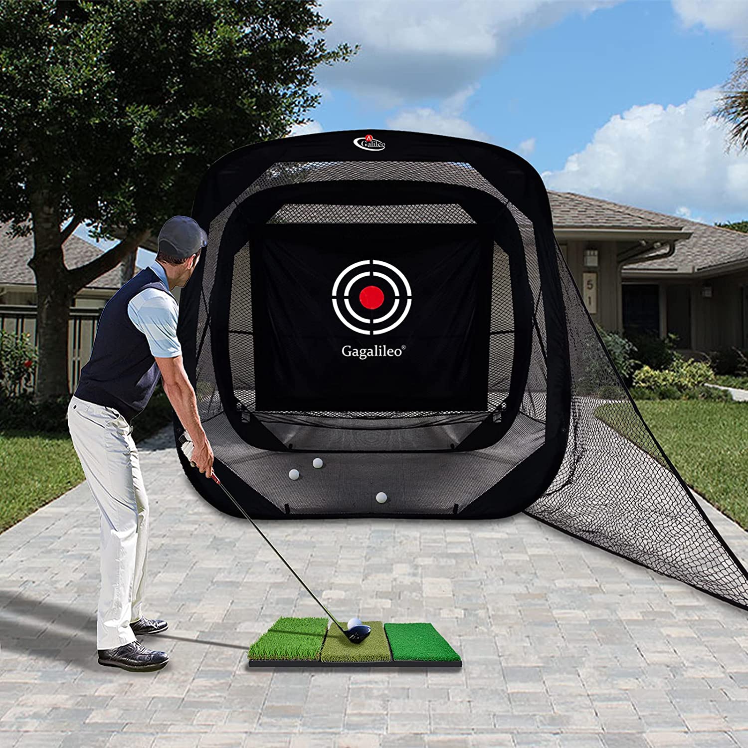 Tela de objetivo de golf 4x5/reemplazo de objetivo para red de golf emergente de 7x7x4 pies