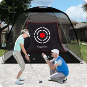Golf Net,Golf Net Backyard Driving,Golf Driving Range,Golf Swing Net,Heavy Duty Golf Practice Net,Golf Practice Hitting Net,Quick Setup Golf Net with Target Cloth and Carry Bag-CAD