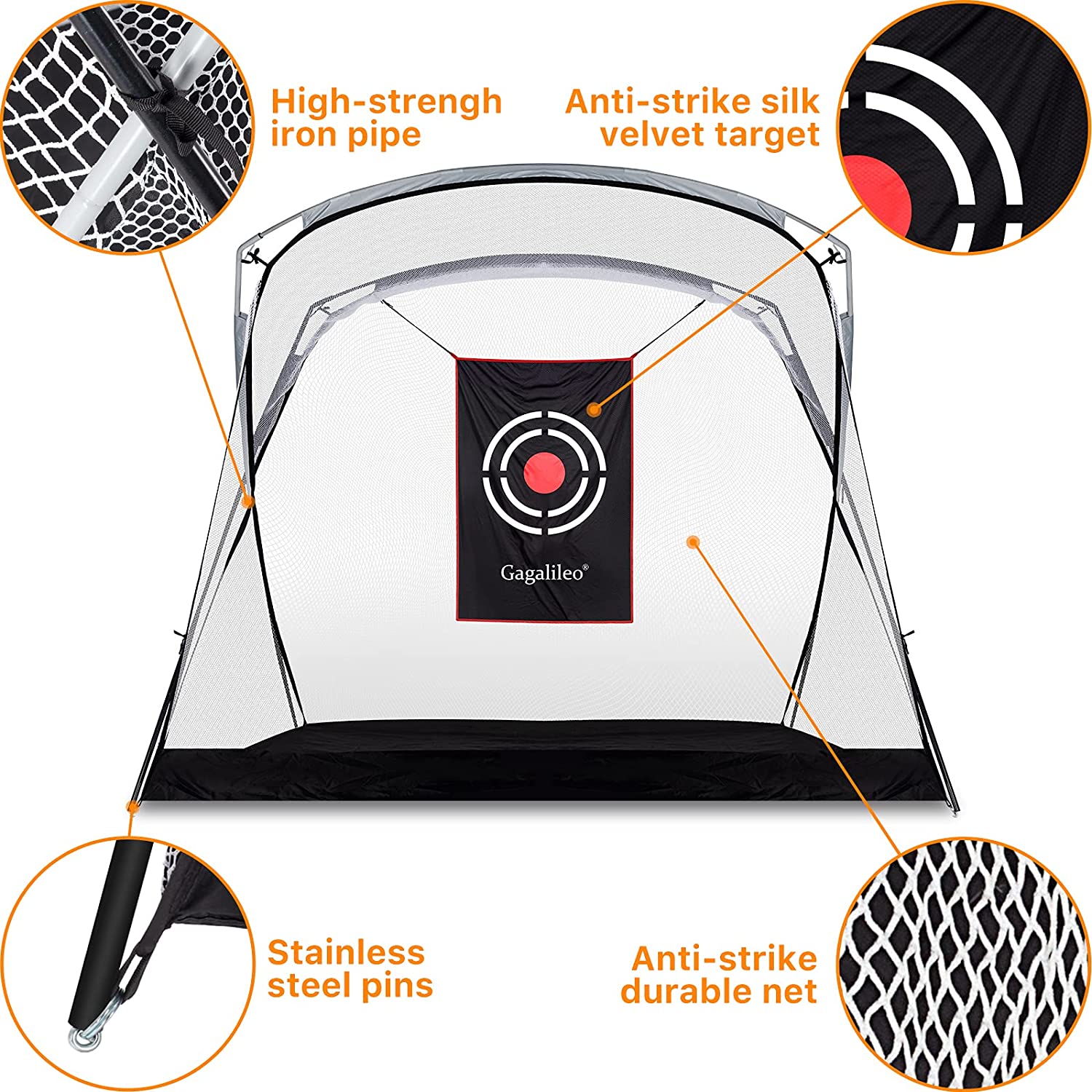 ゴルフヒッティングネット 裏庭用ゴルフ練習ネット 9X7X5FT | ガリレオスポーツJP