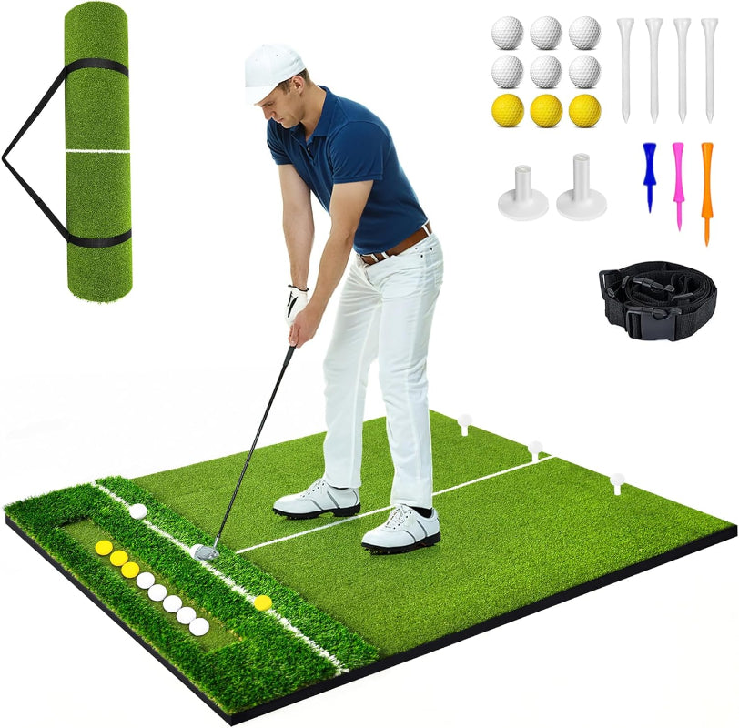 Outdoor Practice Mat for Golf Simulators, Chipping & Swing Training