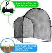 野球 ソフトボール バッティング ケージ、バッティング ケージ、裏庭用バッティング ケージ、ポータブル ソフトボール野球ピッチング ケージ、頑丈なピッチング ケージ -JP