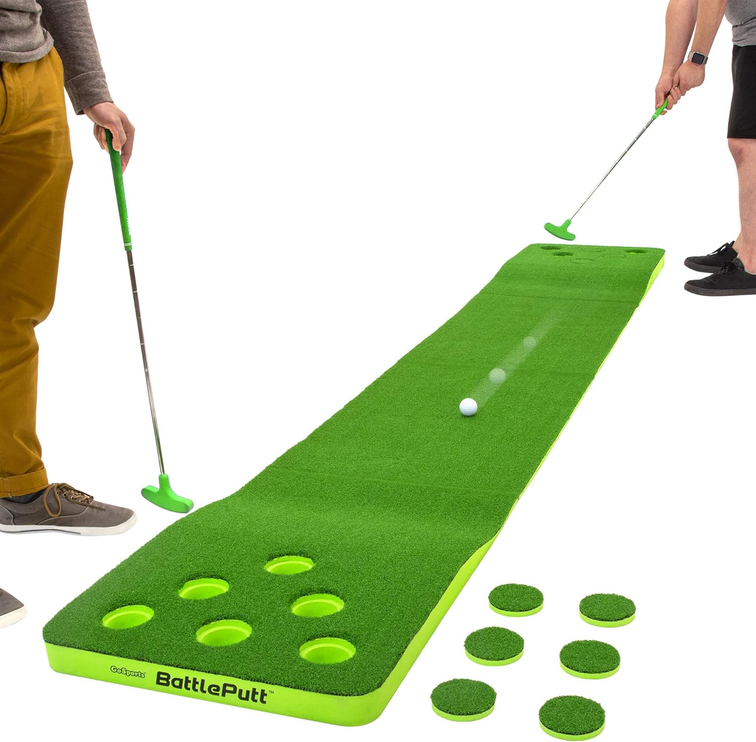 Outdoor Green, 2 Putters & Balls – Fun Competitive Duel for All Ages