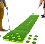 BattlePutt Golf - 2 vs 2 Pong-Style Putting Game with 11ft Indoor/Outdoor Green, 2 Putters & Balls – Fun Competitive Duel for All Ages