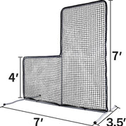 Gagalileo L Screen Baseball Pitching Protective Screen 7X7FT (Black)