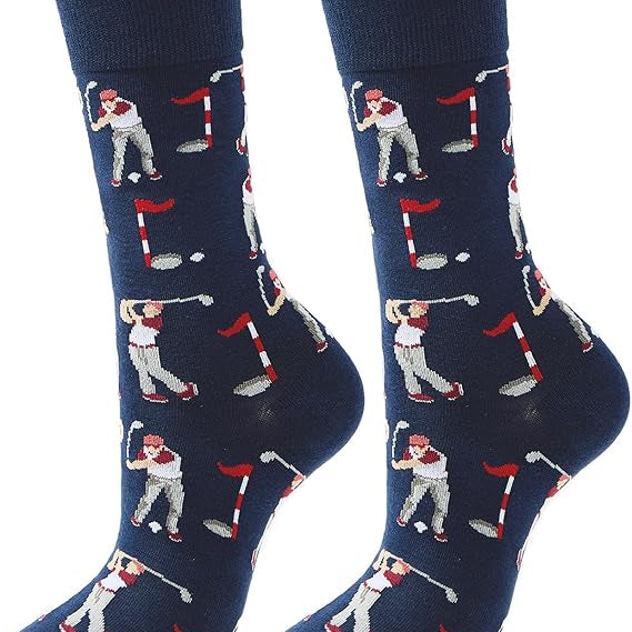 American Trends Golf Socks for Men Funny Sock Golf Gifts for Golfer Accessories for Men Novelty Socks
