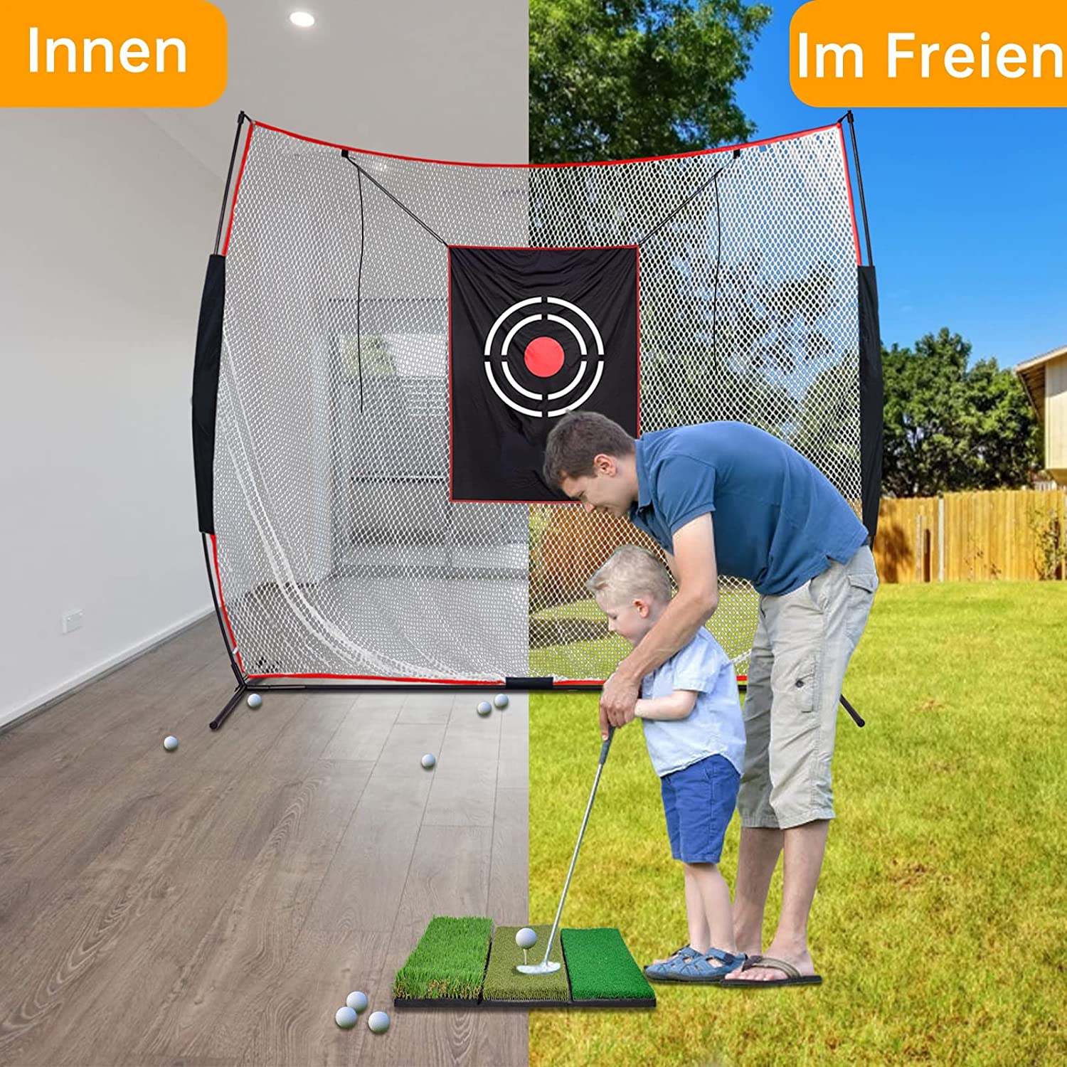 Golf Net, Golf Practice Net, Indoor and Outdoor Golf Training Aid