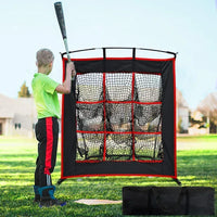 Gagalileo 48x48in 9-Hole Baseball Pitching Net — Accuracy Training Target System