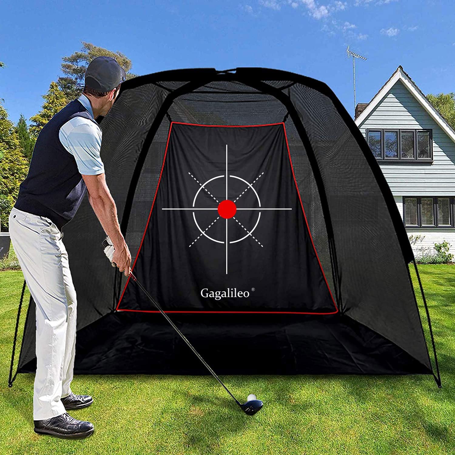 Golf Net Golf Practice Net Golf Net for Backyard Golf Nets for Indoor Use | 8'X 6'X 5'| Pro Target | Galileo Sports-CAD