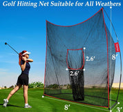 8X8X3 Gagalileo Golf Hitting Nets for Backyard/Heavy Duty
