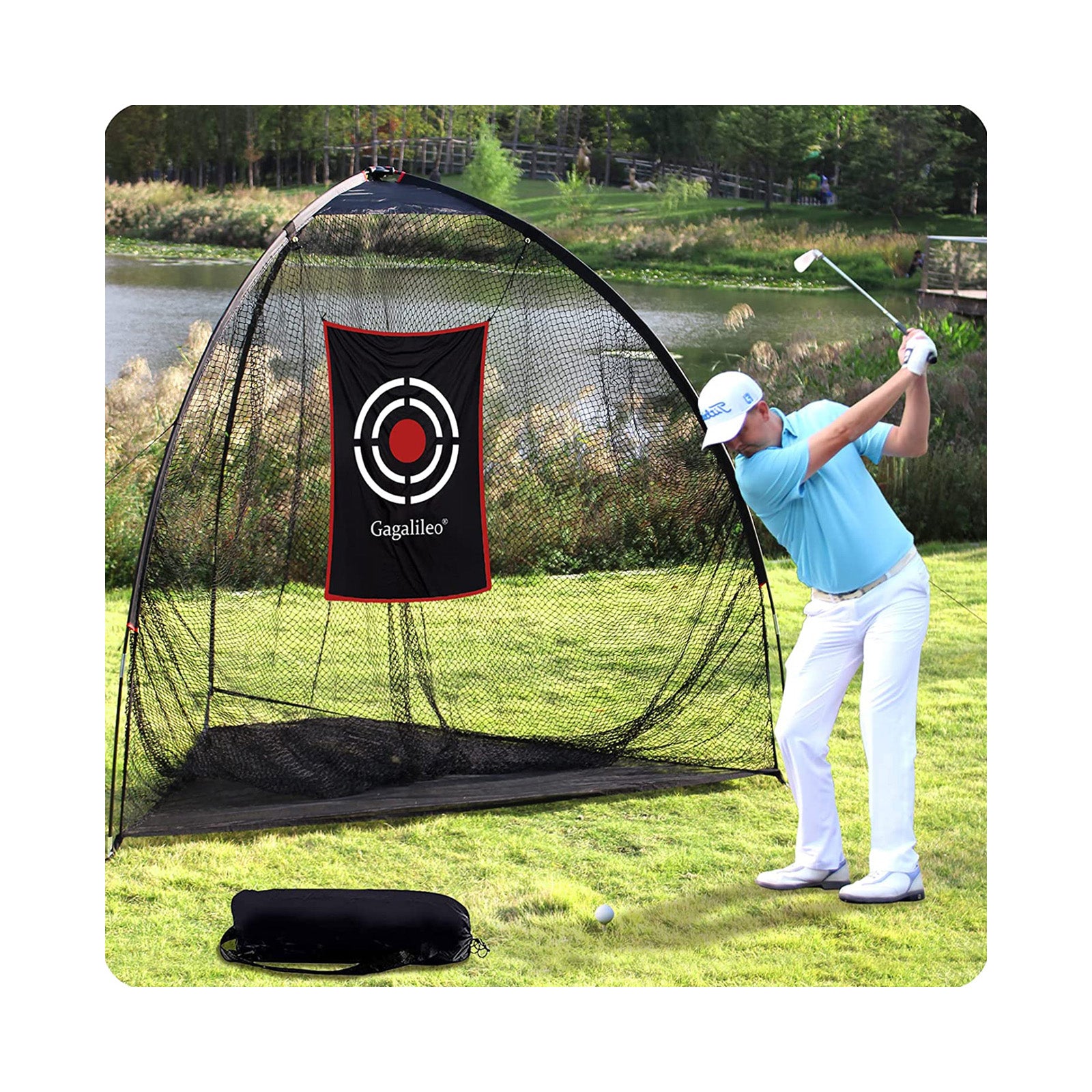 8'X 7'X 7 Red de práctica de golf Galileo /Redes de golpe de golf para patio trasero