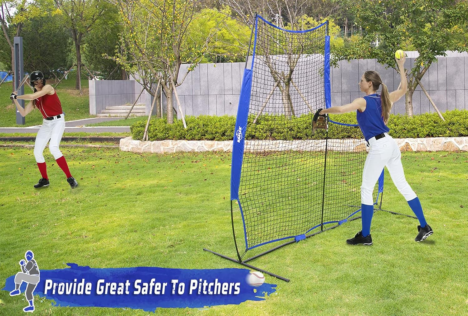 7X7ft Barrier L Screen Baseball Pitching Screen -CAD