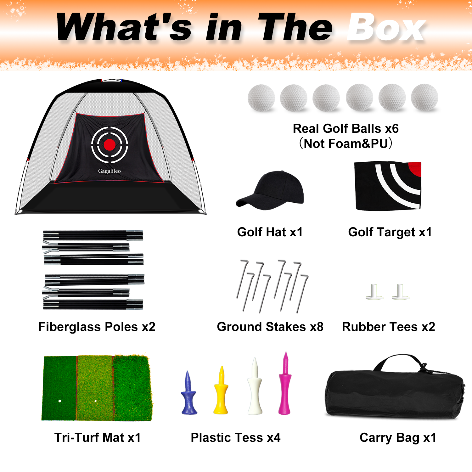 Golf Net,Golf Net Backyard Driving,Golf Driving Range,Golf Swing Net,Heavy Duty Golf Practice Net,Golf Practice Hitting Net,Quick Setup Golf Net with Target Cloth and Carry Bag-CAD