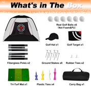 Golf Net,Golf Net Backyard Driving,Golf Driving Range,Golf Swing Net,Heavy Duty Golf Practice Net,Golf Practice Hitting Net,Quick Setup Golf Net with Target Cloth and Carry Bag-CAD